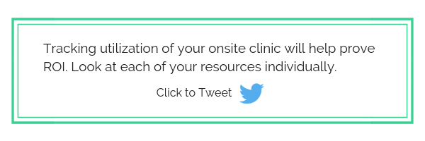 Onsite clinic reporting should include utilization rates